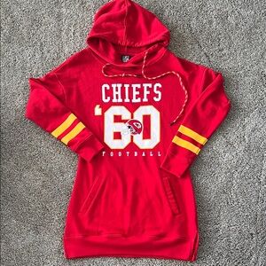 NFL Kansas City Chiefs long hooded sweatshirt